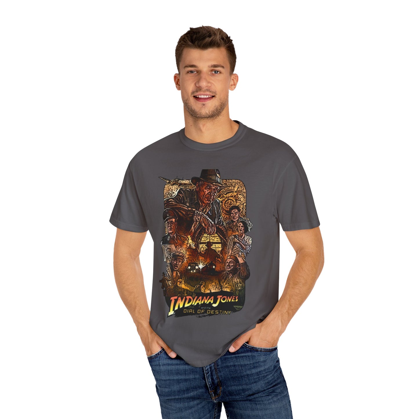 Adventure-Ready Indiana Jones Unisex T-Shirt, Vintage Movie Tee, Gamer Apparel, Cool Graphic Tee, Gift for Film Lovers, Casual Wear