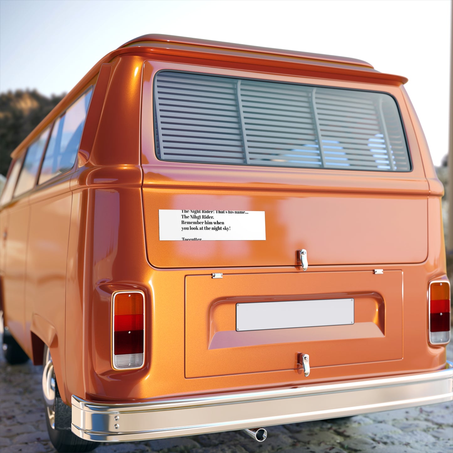 Night Rider Bumper Sticker | Cool Retro Car Decor for Enthusiasts