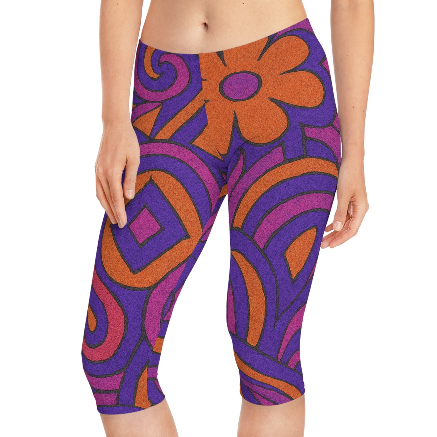 Capri Leggings - Vintage Clásico Psicodélico Design