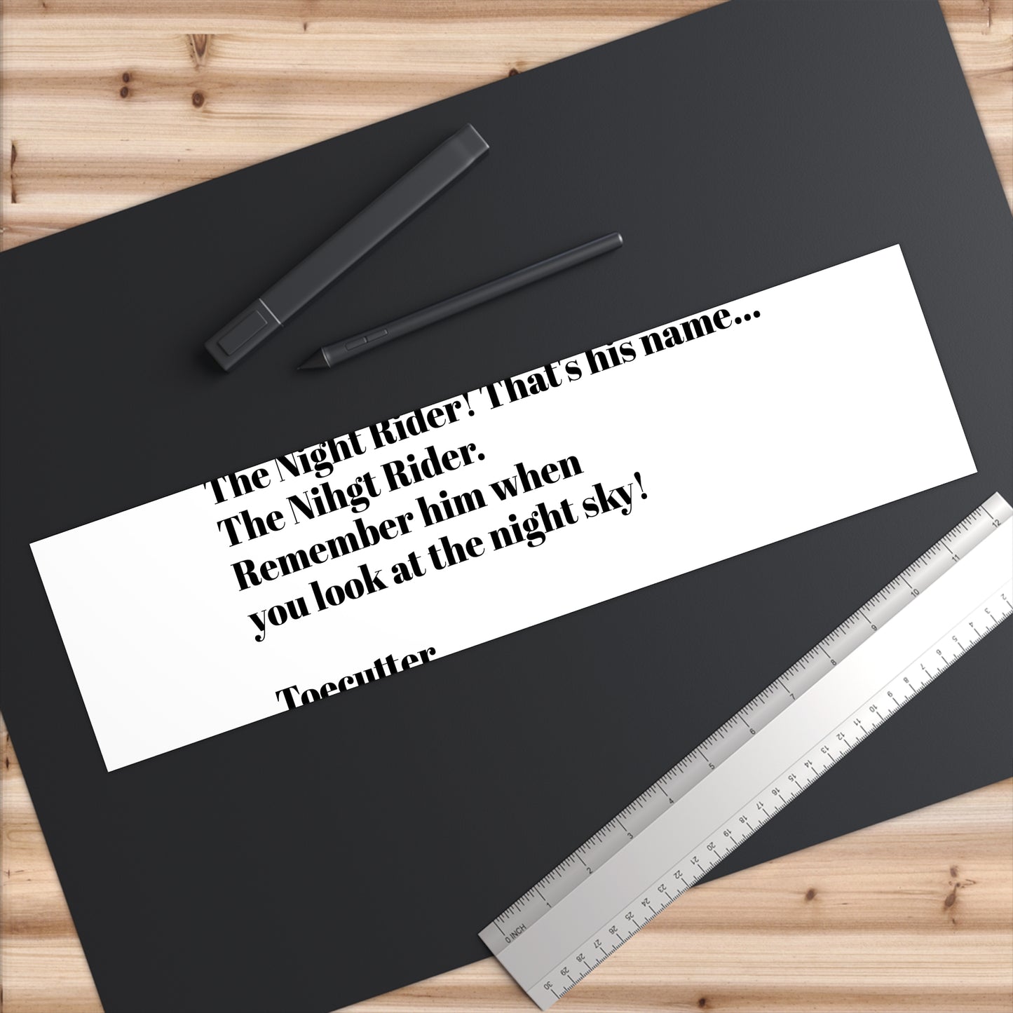 Night Rider Bumper Sticker | Cool Retro Car Decor for Enthusiasts