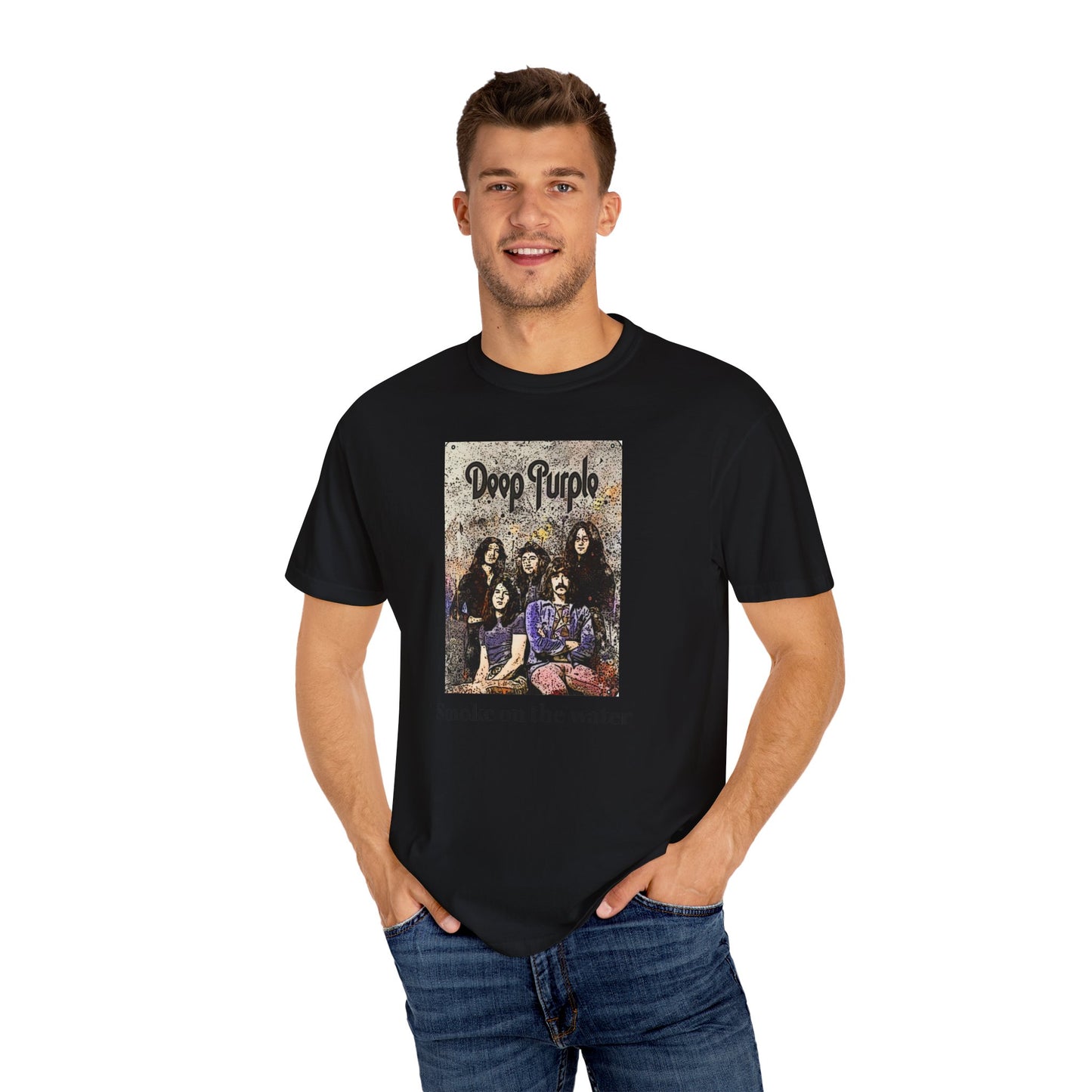 Vintage Deep Purple Band T-Shirt - Smoke on the Water Design