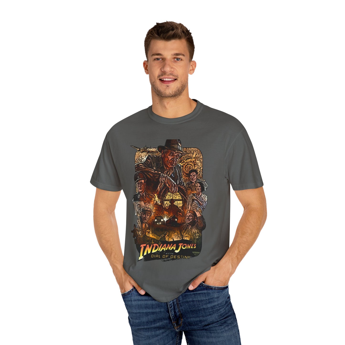 Adventure-Ready Indiana Jones Unisex T-Shirt, Vintage Movie Tee, Gamer Apparel, Cool Graphic Tee, Gift for Film Lovers, Casual Wear