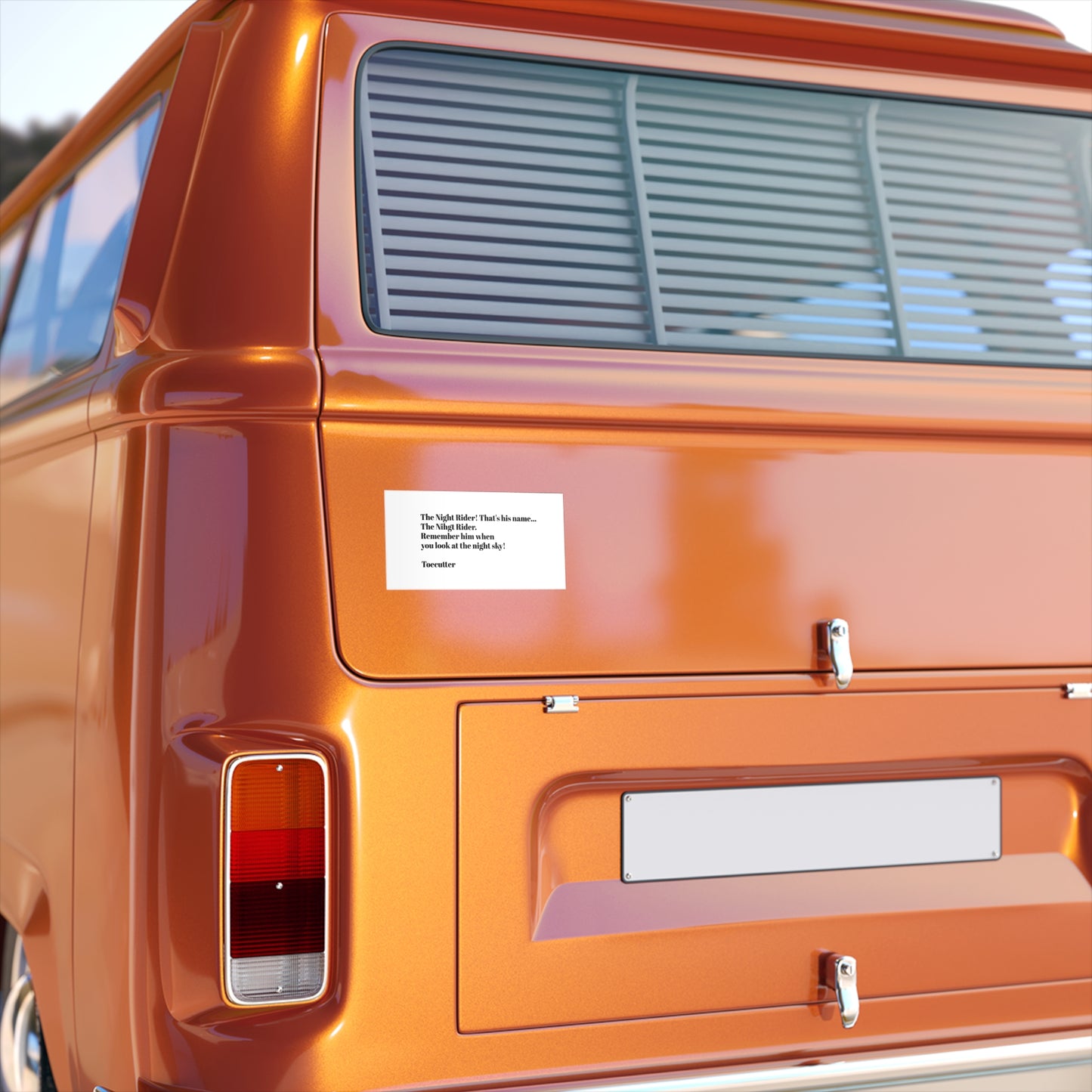 Night Rider Bumper Sticker | Cool Retro Car Decor for Enthusiasts