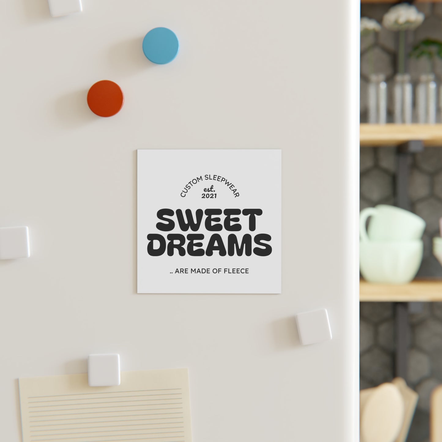 Sweet Dreams Square Magnet - Perfect for Sleep Lovers
