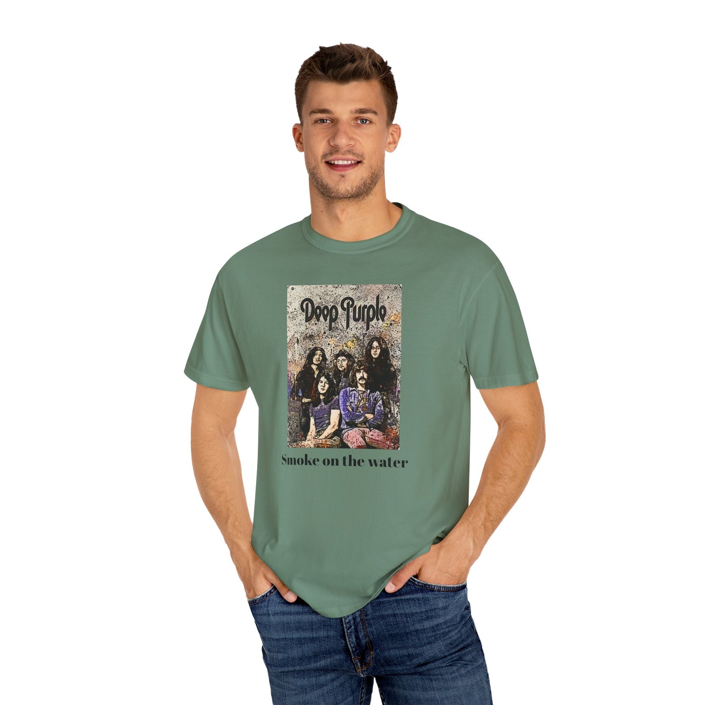 Vintage Deep Purple Band T-Shirt - Smoke on the Water Design