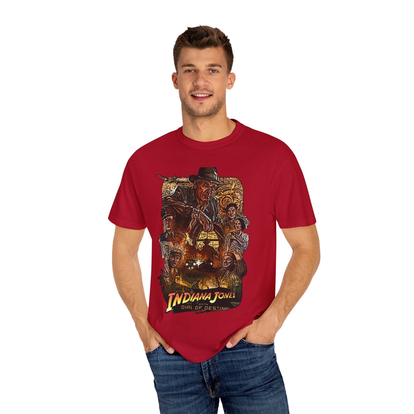 Adventure-Ready Indiana Jones Unisex T-Shirt, Vintage Movie Tee, Gamer Apparel, Cool Graphic Tee, Gift for Film Lovers, Casual Wear