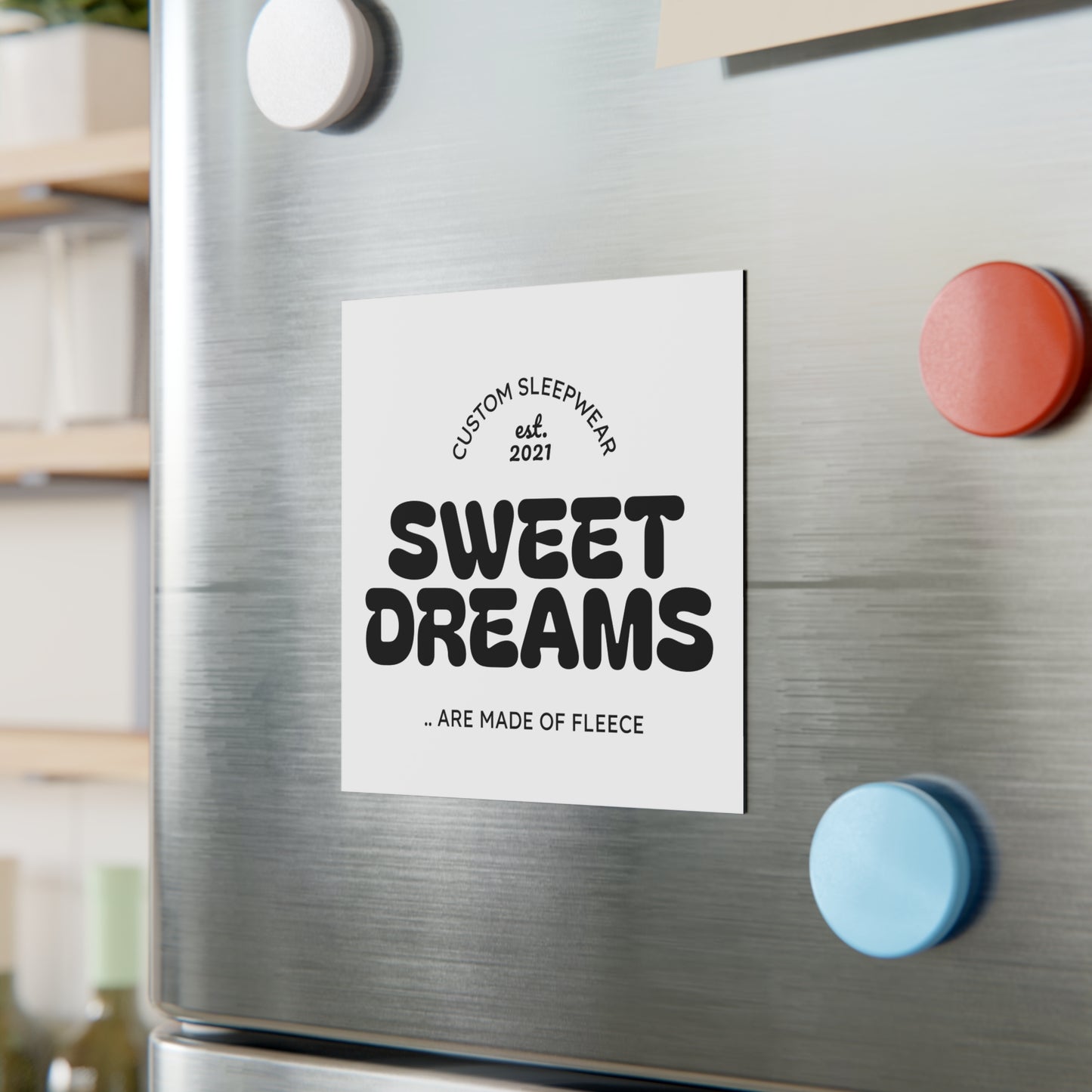 Sweet Dreams Square Magnet - Perfect for Sleep Lovers