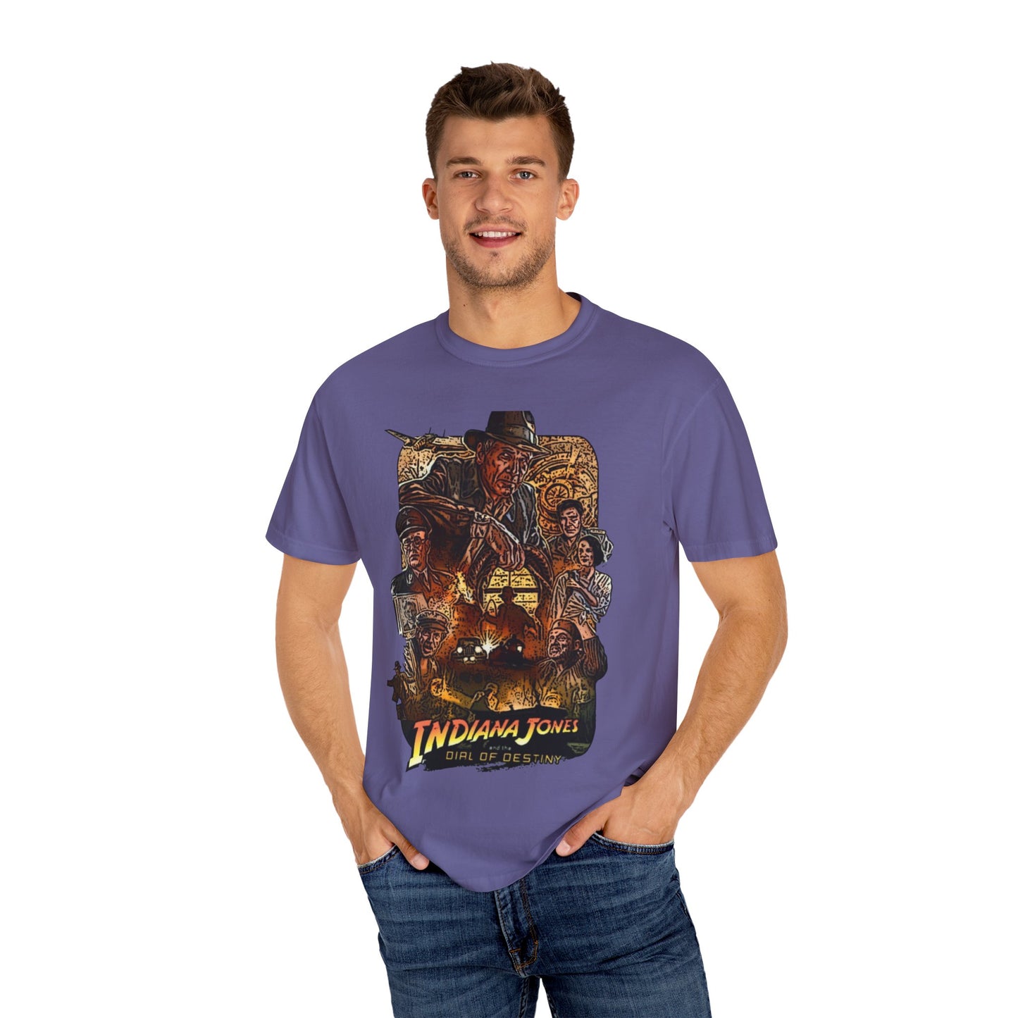 Adventure-Ready Indiana Jones Unisex T-Shirt, Vintage Movie Tee, Gamer Apparel, Cool Graphic Tee, Gift for Film Lovers, Casual Wear