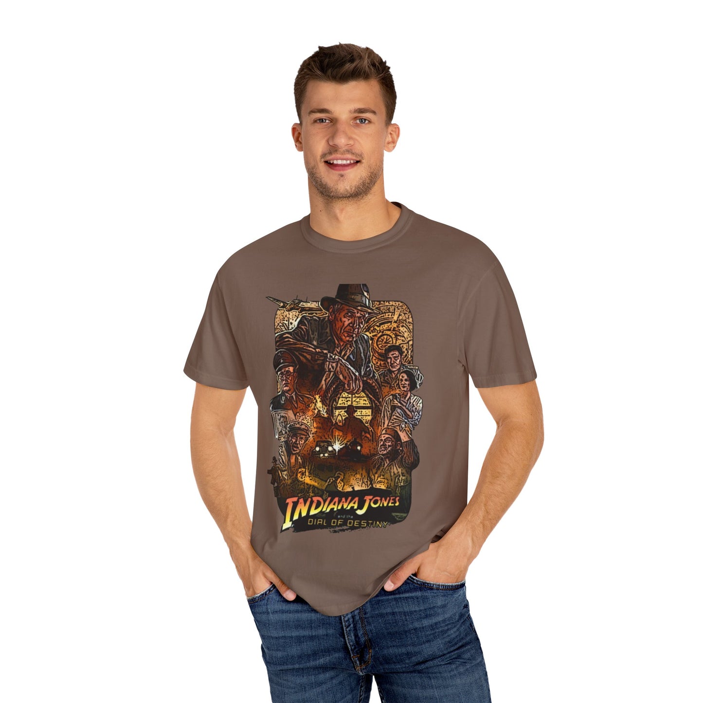 Adventure-Ready Indiana Jones Unisex T-Shirt, Vintage Movie Tee, Gamer Apparel, Cool Graphic Tee, Gift for Film Lovers, Casual Wear