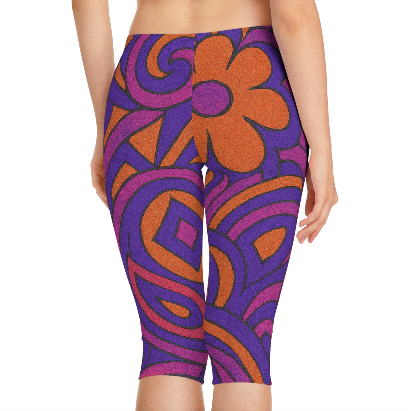 Capri Leggings - Vintage Clásico Psicodélico Design