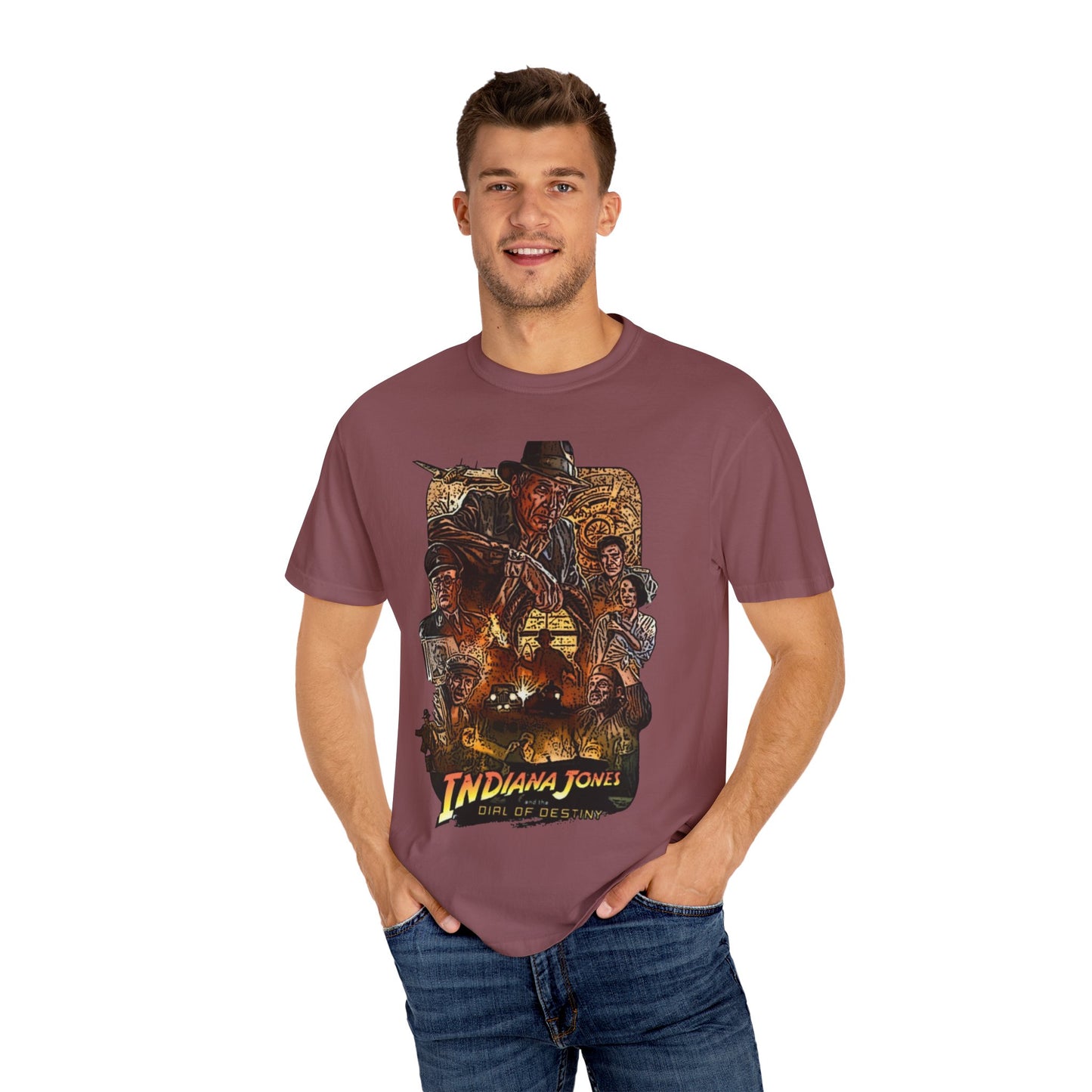 Adventure-Ready Indiana Jones Unisex T-Shirt, Vintage Movie Tee, Gamer Apparel, Cool Graphic Tee, Gift for Film Lovers, Casual Wear