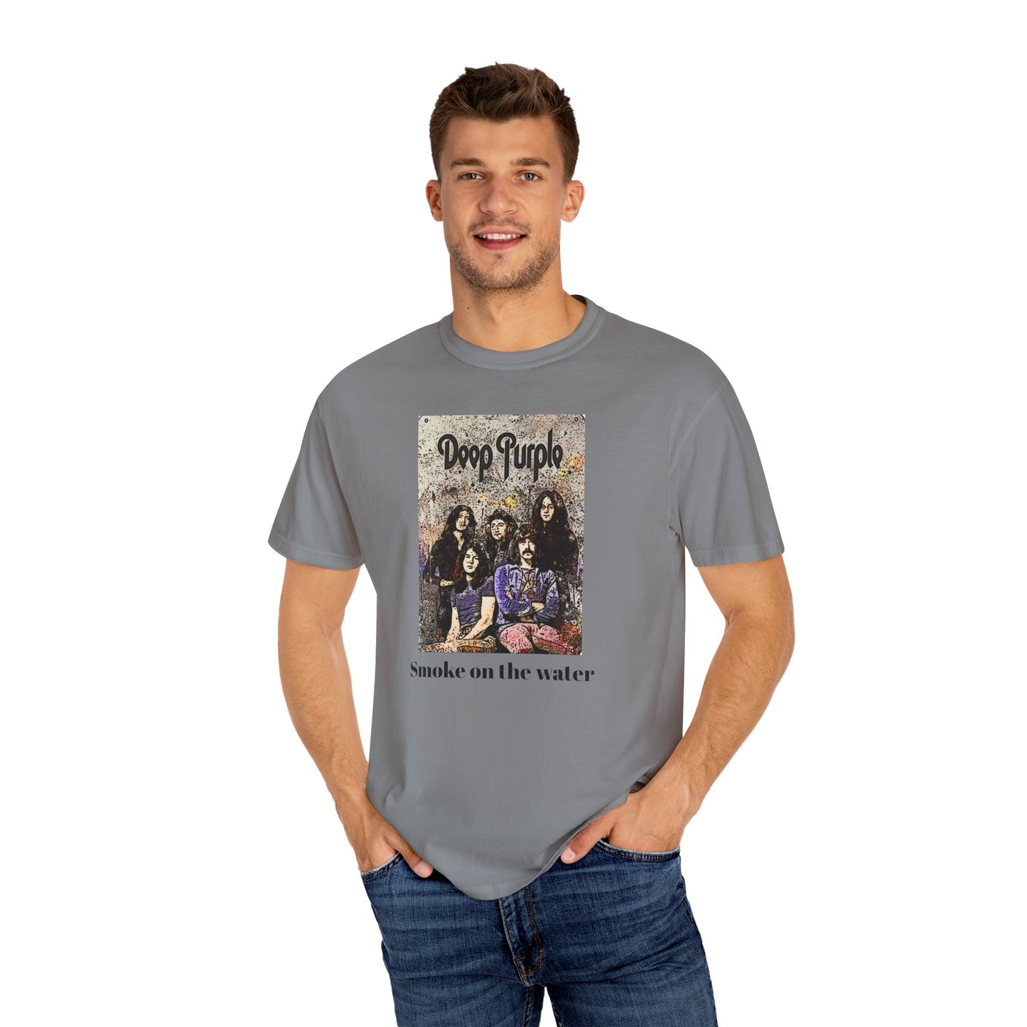 Vintage Deep Purple Band T-Shirt - Smoke on the Water Design