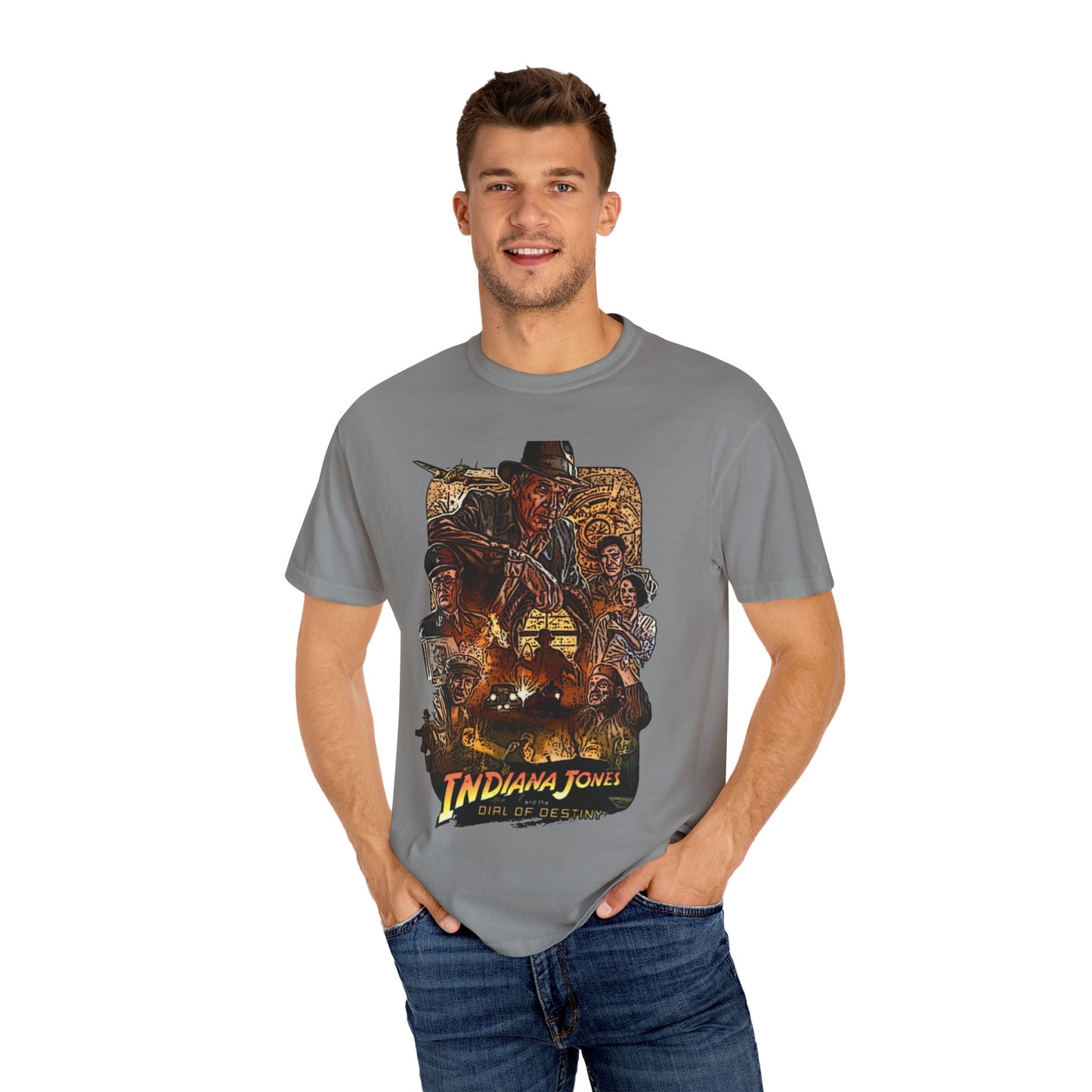 Adventure-Ready Indiana Jones Unisex T-Shirt, Vintage Movie Tee, Gamer Apparel, Cool Graphic Tee, Gift for Film Lovers, Casual Wear