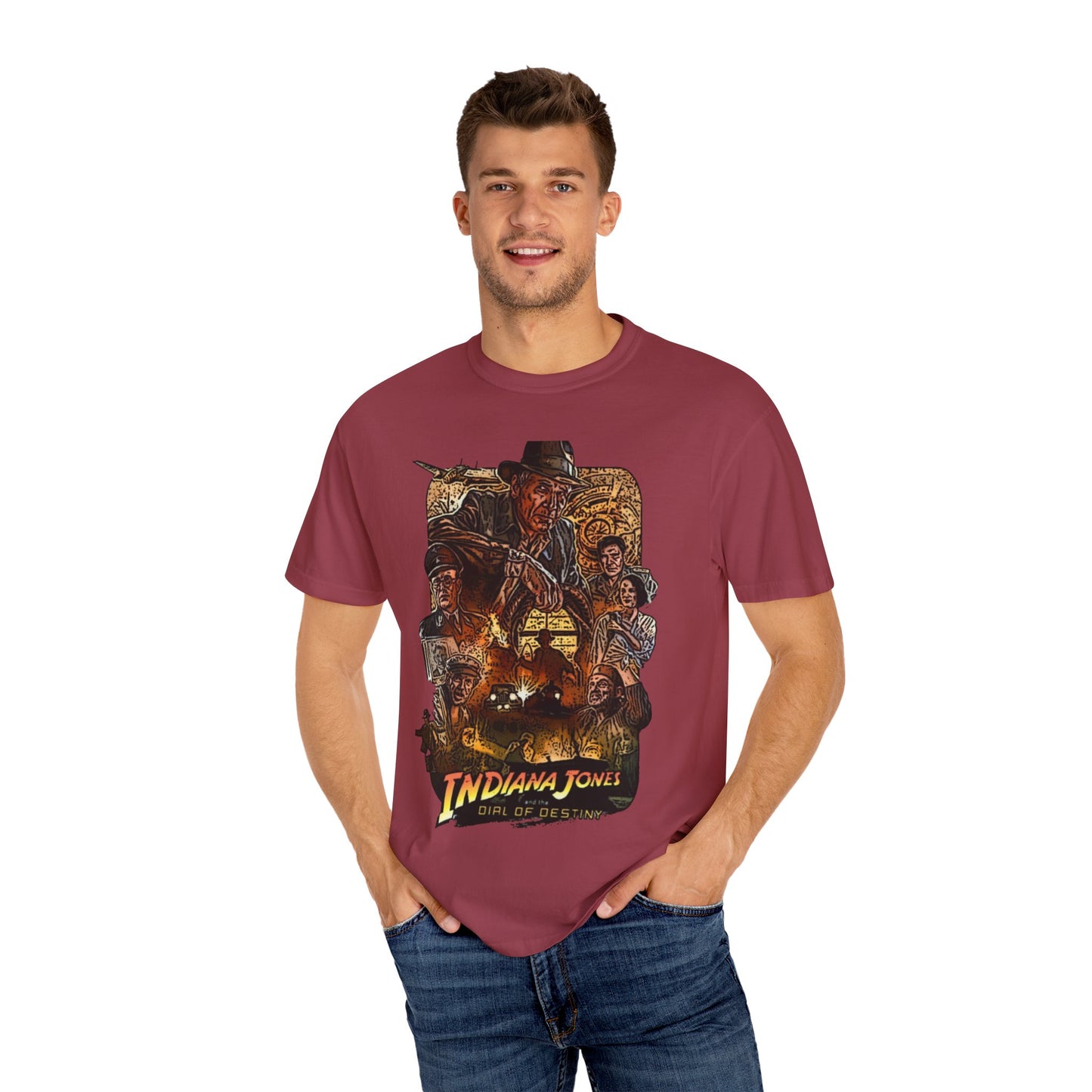 Adventure-Ready Indiana Jones Unisex T-Shirt, Vintage Movie Tee, Gamer Apparel, Cool Graphic Tee, Gift for Film Lovers, Casual Wear