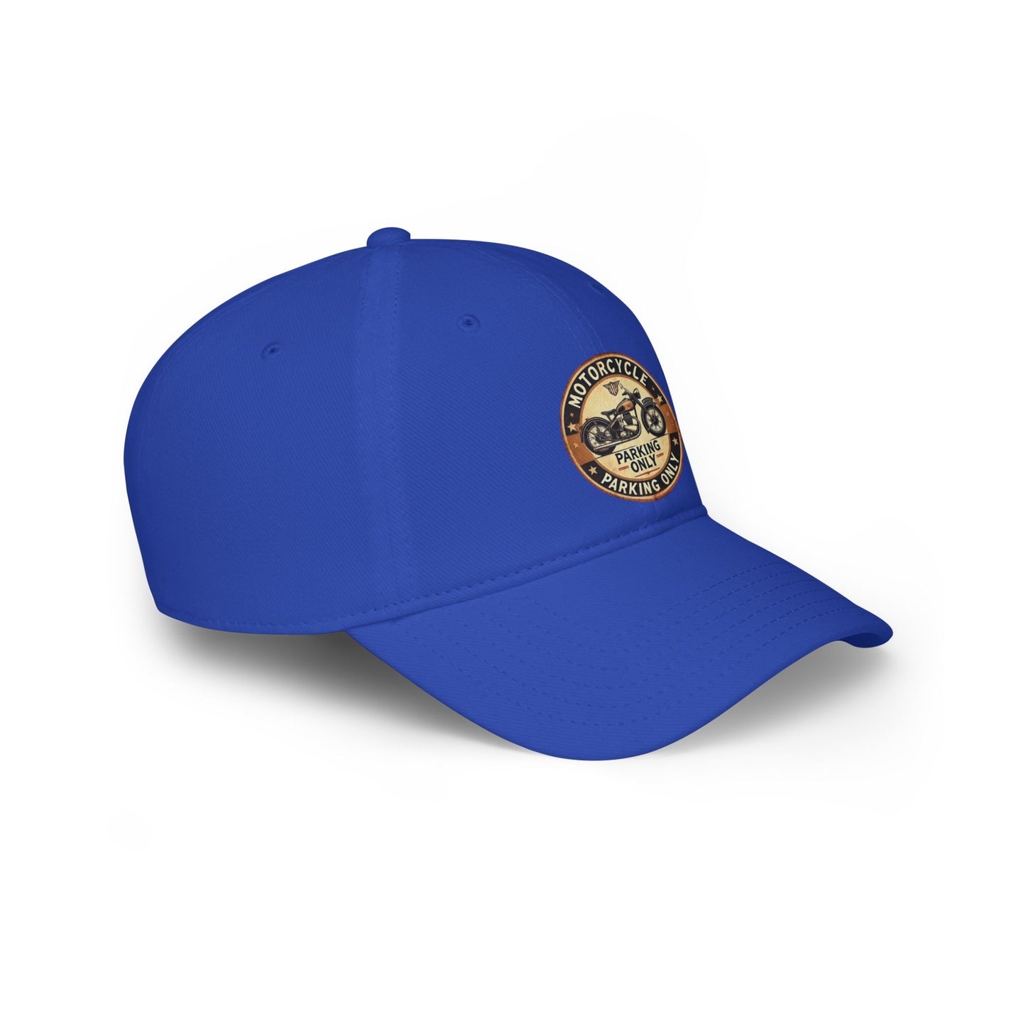 Motorcycle Parking Only Low Profile Baseball Cap, Adjustable Hat, Gift for Bikers, Red Cap, Outdoor Accessories