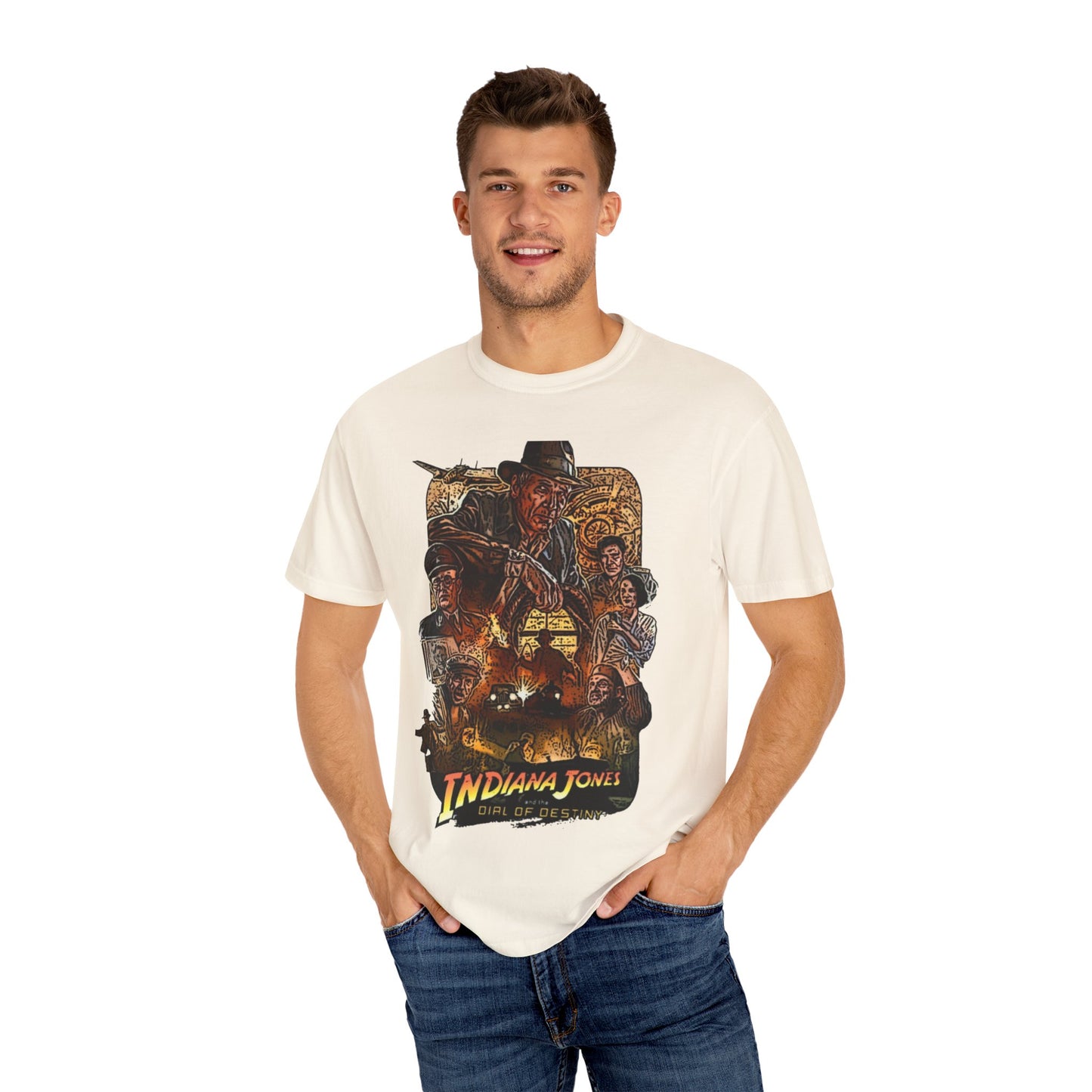 Adventure-Ready Indiana Jones Unisex T-Shirt, Vintage Movie Tee, Gamer Apparel, Cool Graphic Tee, Gift for Film Lovers, Casual Wear