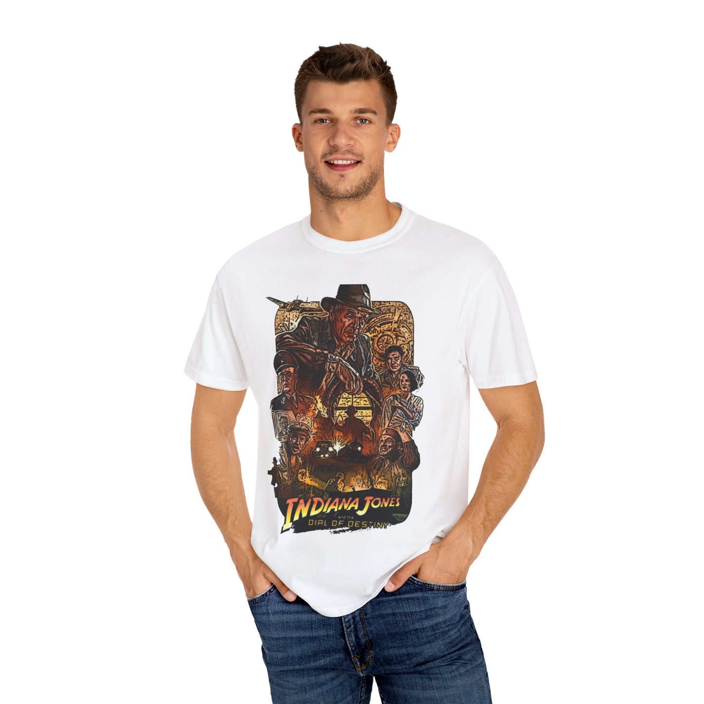 Adventure-Ready Indiana Jones Unisex T-Shirt, Vintage Movie Tee, Gamer Apparel, Cool Graphic Tee, Gift for Film Lovers, Casual Wear