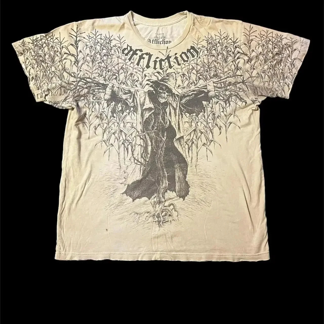 2000s affliction Graphic T-Shirt Mens Large Grunge Wings New Fashion Style Couple Tops Pure Cotton Shirt