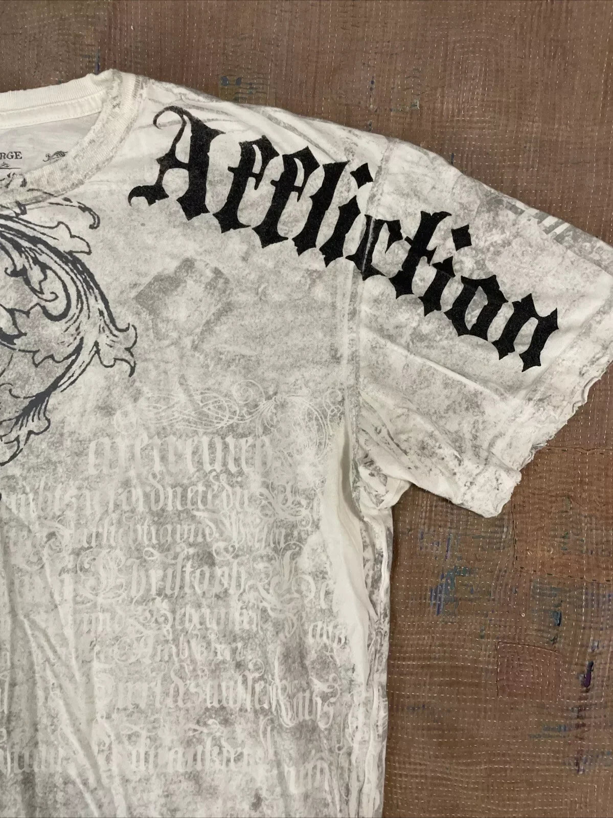 2000s affliction Graphic T-Shirt Mens Large Grunge Wings New Fashion Style Couple Tops Pure Cotton Shirt