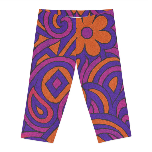 Capri Leggings - Vintage Clásico Psicodélico Design
