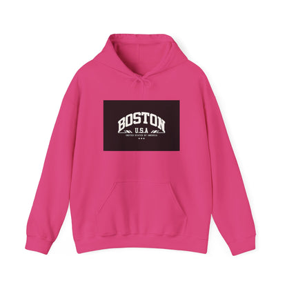 Boston USA Unisex Heavy Blend Hoodie | Cozy Sweatshirt for Travel Lovers, Gift for College Students, Fall Fashion