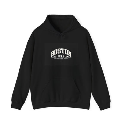 Boston USA Unisex Heavy Blend Hoodie | Cozy Sweatshirt for Travel Lovers, Gift for College Students, Fall Fashion