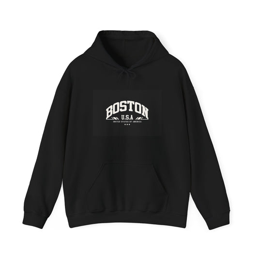 Boston USA Unisex Heavy Blend Hoodie | Cozy Sweatshirt for Travel Lovers, Gift for College Students, Fall Fashion