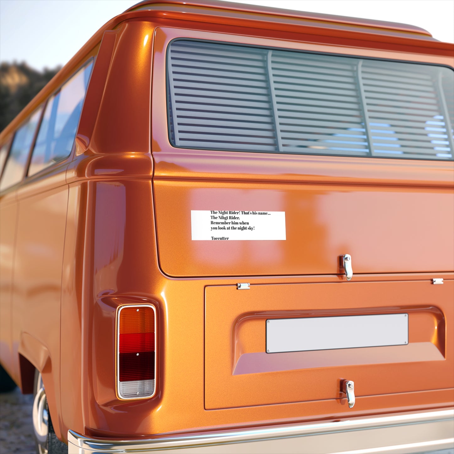 Night Rider Bumper Sticker | Cool Retro Car Decor for Enthusiasts