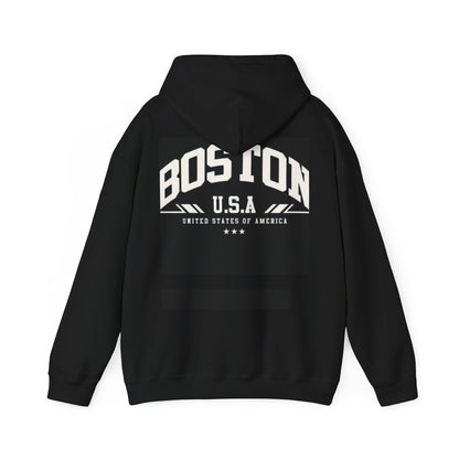 Boston USA Unisex Heavy Blend Hoodie | Cozy Sweatshirt for Travel Lovers, Gift for College Students, Fall Fashion