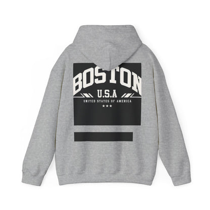 Boston USA Unisex Heavy Blend Hoodie | Cozy Sweatshirt for Travel Lovers, Gift for College Students, Fall Fashion