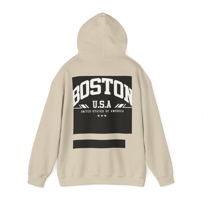 Boston USA Unisex Heavy Blend Hoodie | Cozy Sweatshirt for Travel Lovers, Gift for College Students, Fall Fashion
