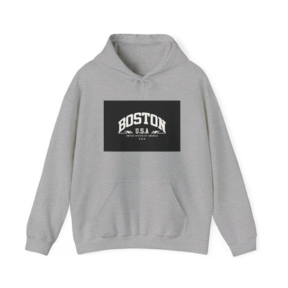 Boston USA Unisex Heavy Blend Hoodie | Cozy Sweatshirt for Travel Lovers, Gift for College Students, Fall Fashion