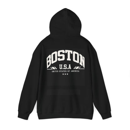 Boston USA Unisex Heavy Blend Hoodie | Cozy Sweatshirt for Travel Lovers, Gift for College Students, Fall Fashion