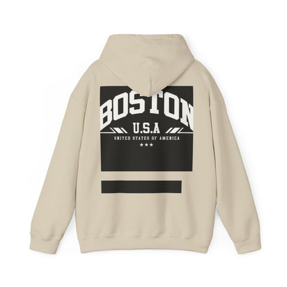 Boston USA Unisex Heavy Blend Hoodie | Cozy Sweatshirt for Travel Lovers, Gift for College Students, Fall Fashion