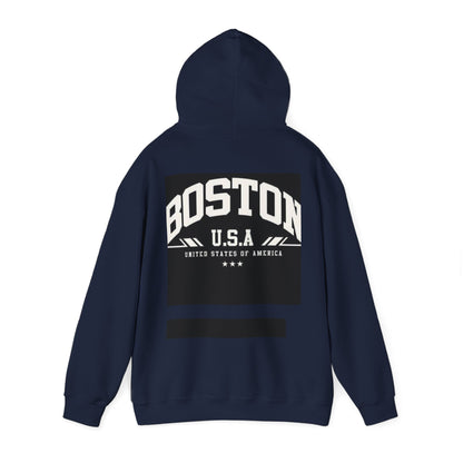 Boston USA Unisex Heavy Blend Hoodie | Cozy Sweatshirt for Travel Lovers, Gift for College Students, Fall Fashion