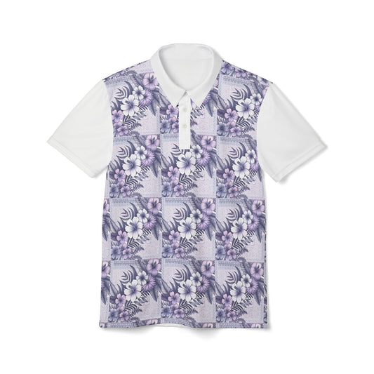 Tropical Floral Unisex Polo Shirt, Casual Summer Shirt, Beachwear, Vacation Outfit, Garden Party Gift