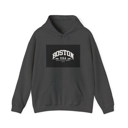 Boston USA Unisex Heavy Blend Hoodie | Cozy Sweatshirt for Travel Lovers, Gift for College Students, Fall Fashion