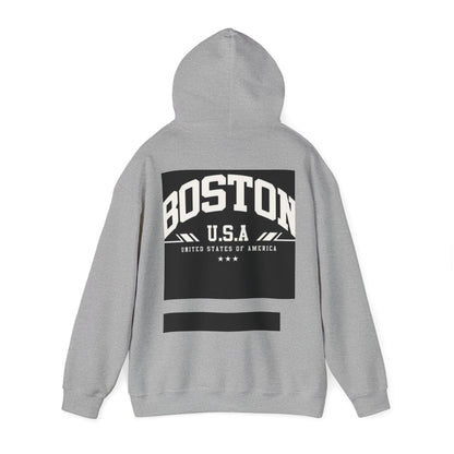 Boston USA Unisex Heavy Blend Hoodie | Cozy Sweatshirt for Travel Lovers, Gift for College Students, Fall Fashion